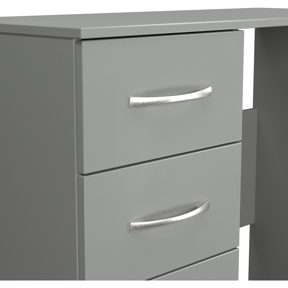 Crowndale Avon 3 Drawer Dusk Grey Dressing Table Ready Assembled Image 5