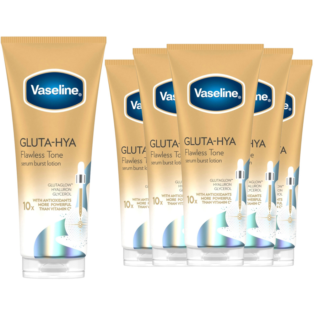 Vaseline Gluta-Hya Flawless Serum Burst Glow Body Lotion 200ml 6 Pack Image 1