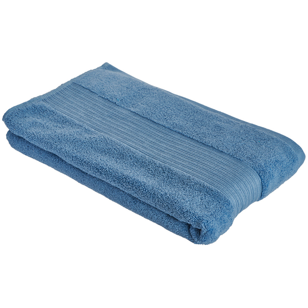 Wilko Supersoft Cotton Allure Blue Bath Sheet Image 1