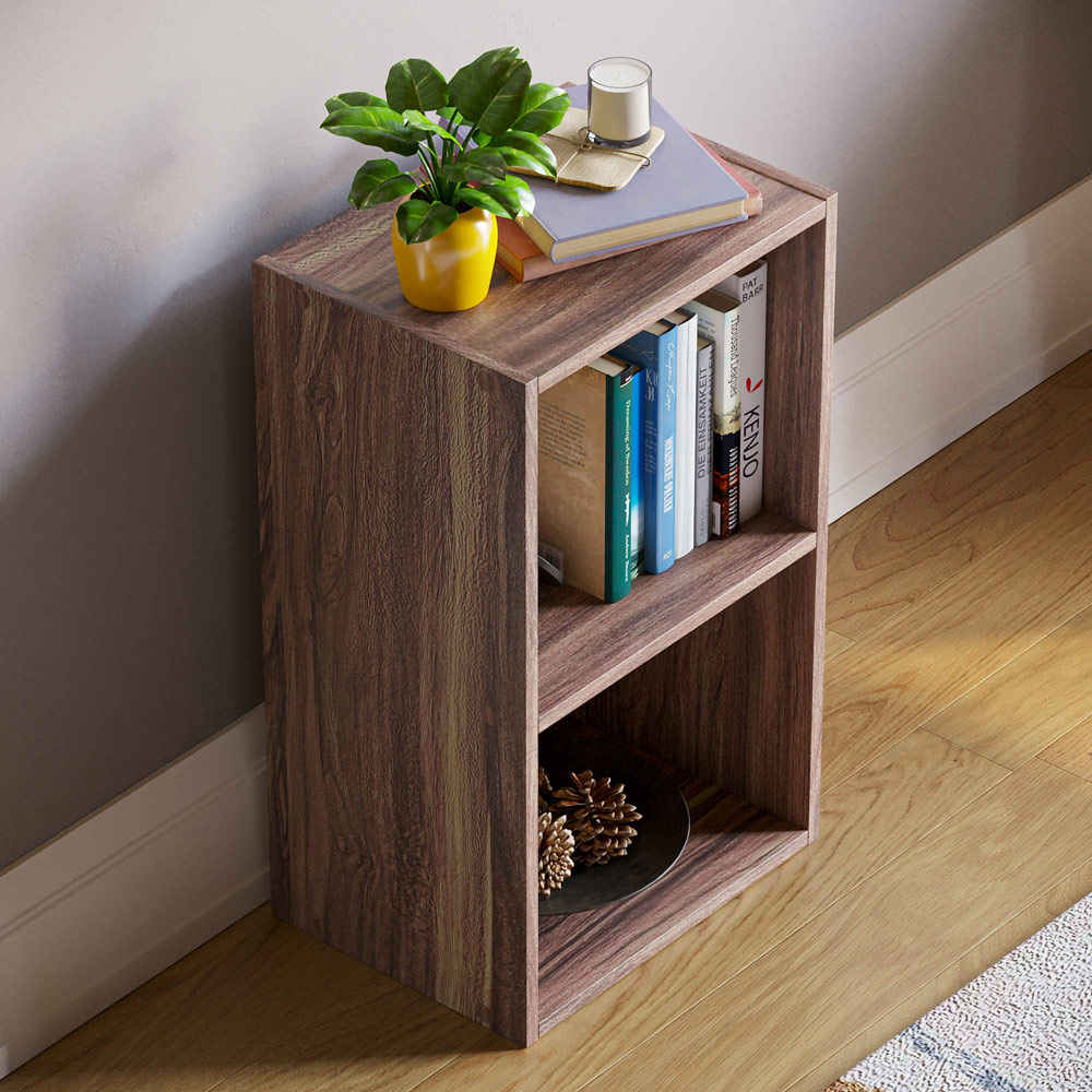 Vida Designs Oxford 2 Cube Walnut Bookcase Image 4