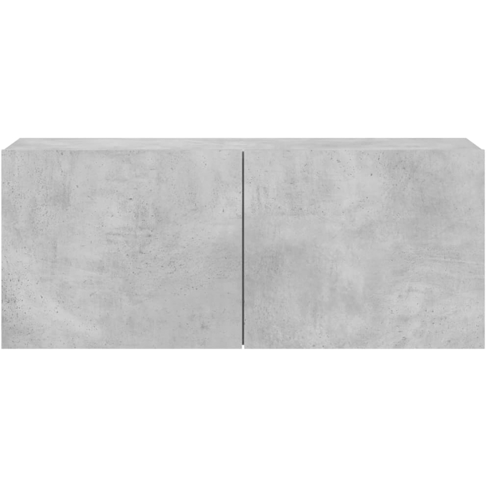 vidaXL 2 Door Concrete Grey Wall Mounted TV Cabinet Image 3