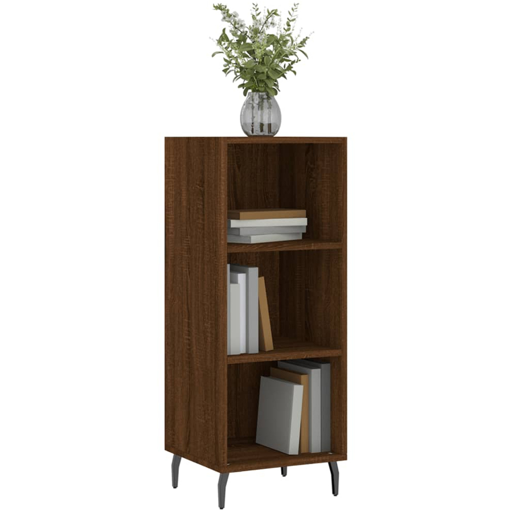 vidaXL 3 Shelf Brown Oak Sideboard Image 3