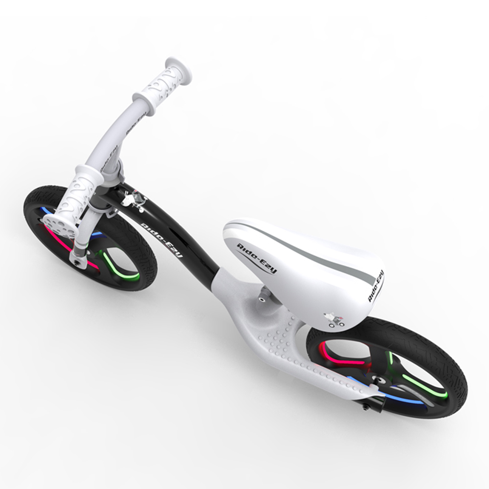 Ride-Ezy Go Glo Black Silver 2 Wheel Balance Bike Image 3