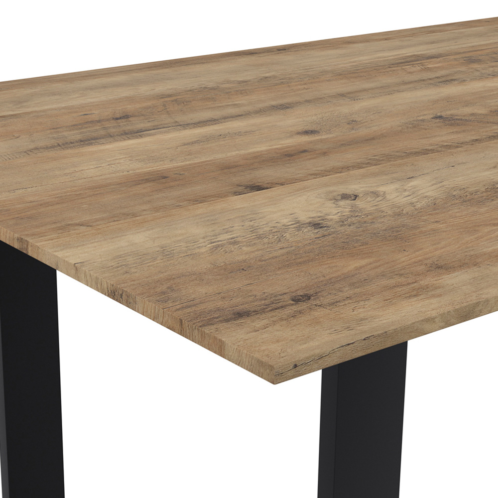 Antibes 6 Seater Wood Effect Dining Table Black Image 5