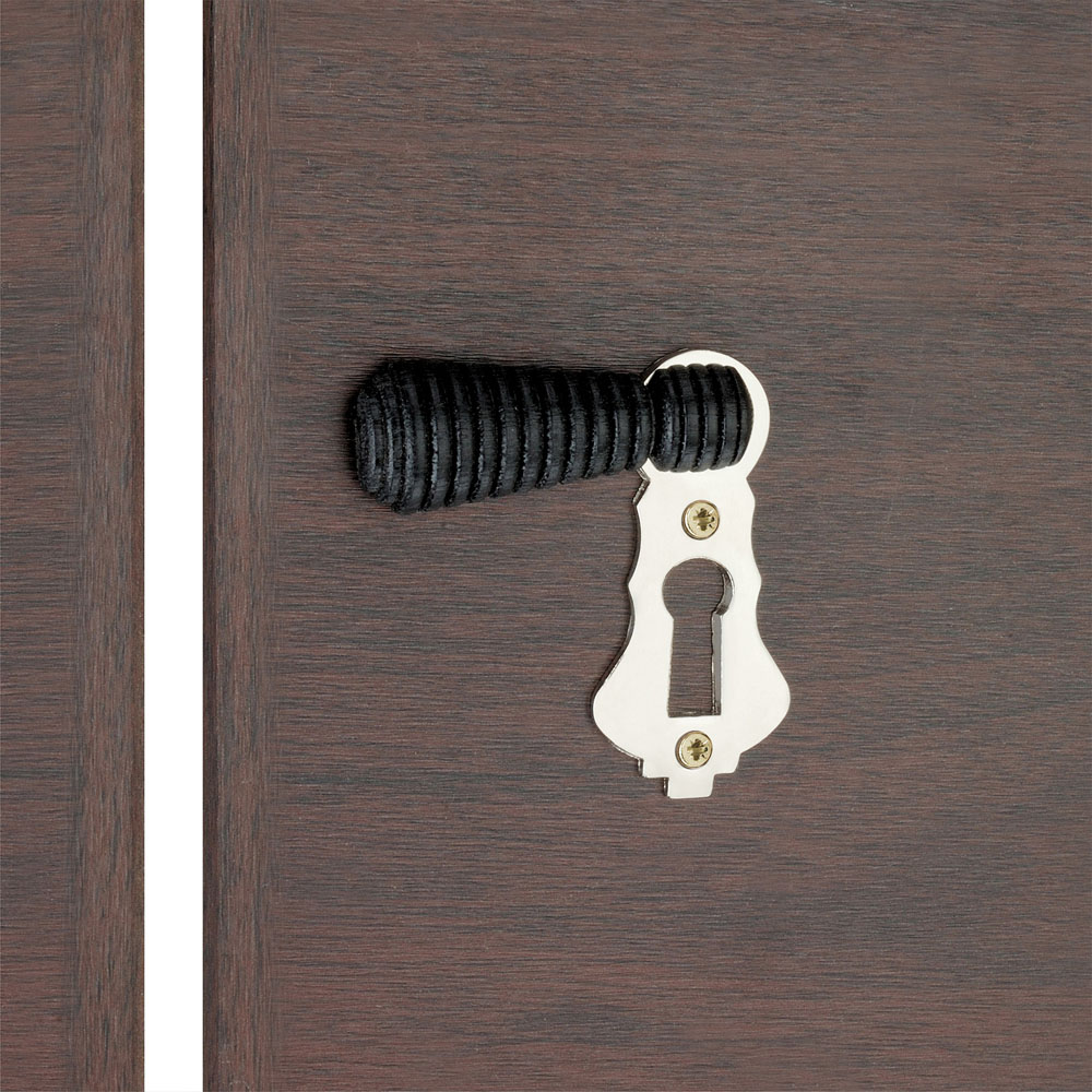Spira Brass Ebonised Beehive Polished Nickel Escutcheon Image 2