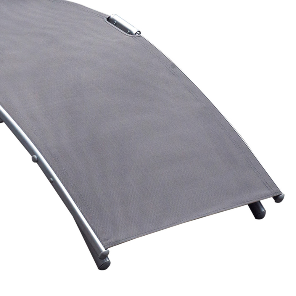 Outsunny Sun Lounger Recliner Grey Image 5