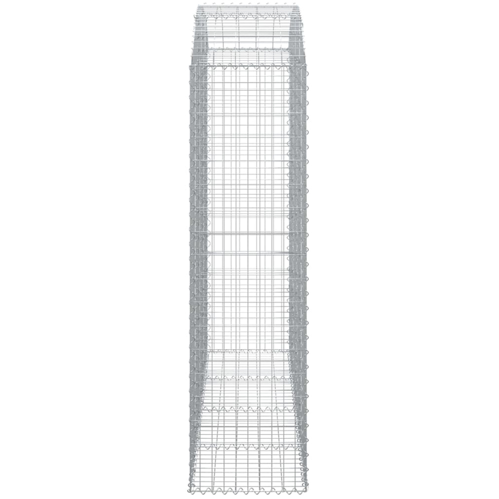 vidaXL Silver Galvanised Iron Arched Gabion Basket 200 x 50 x 180/200cm Image 2