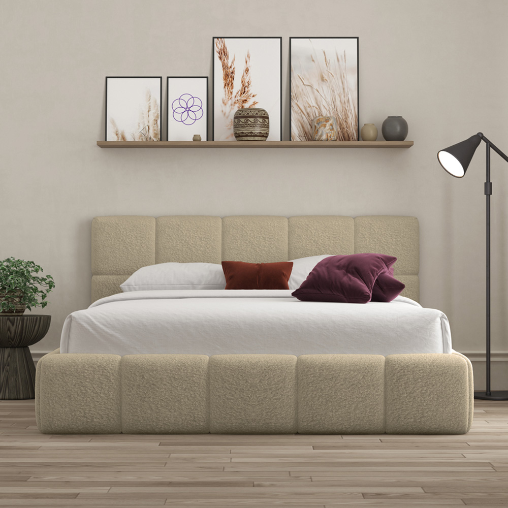 DS Living Ovella Single Latte Cubed Ottoman Bed Image 3