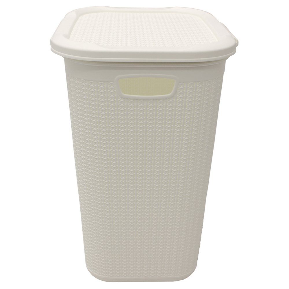 JVL Loop White Laundry Basket 50L Image 2