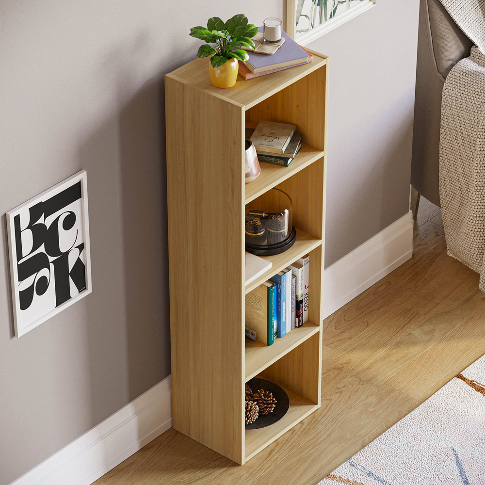 Vida Designs Oxford Oak 4 Shelf Cube Bookcase  Image 4