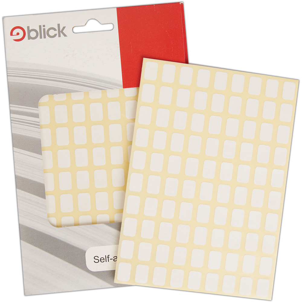 Blick White Rectangular Self Adhesive Warehouse Label 9 x 13mm 3920 Pack Image 4