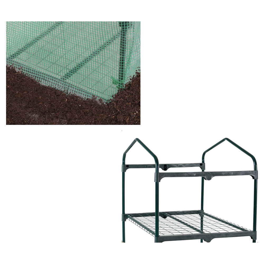 Outsunny 4 Tier Green PE 2.2 x 1.6ft Portable Greenhouse Image 5
