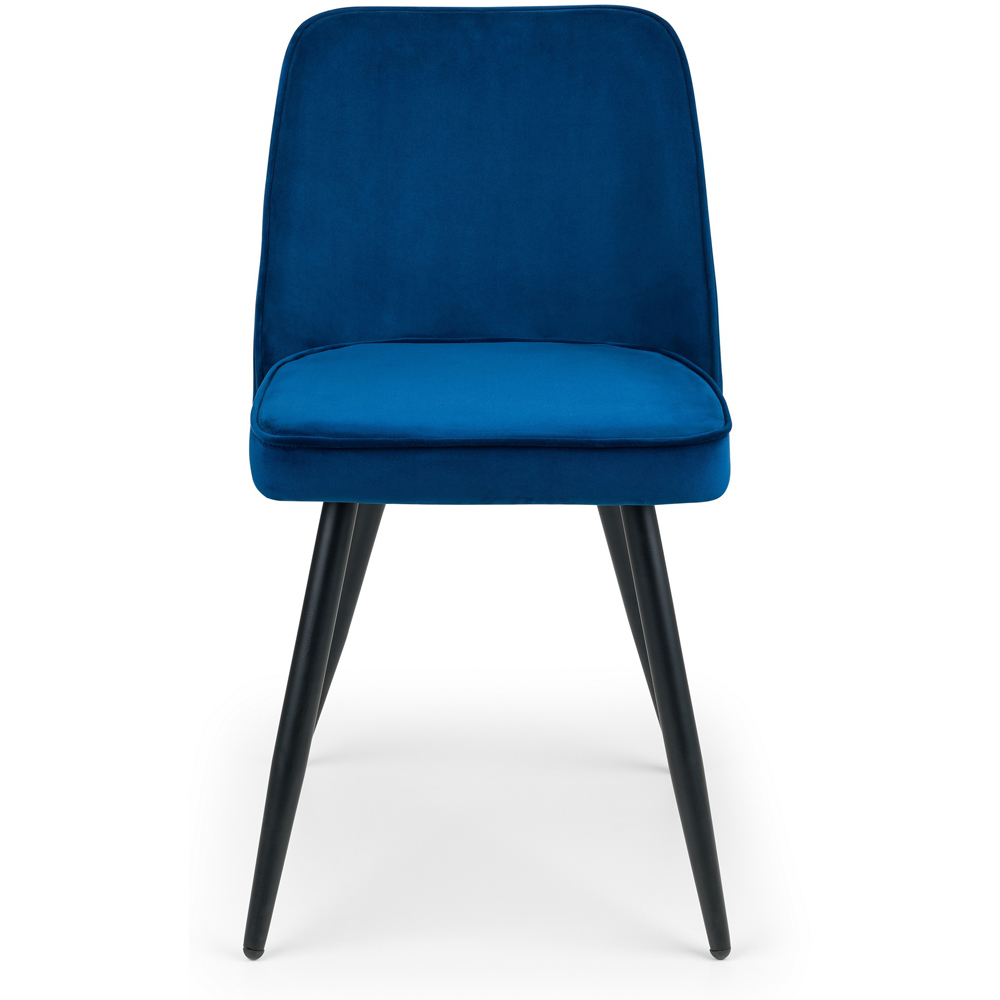 Julian Bowen Burgess Set of 2 Blue Dining Chair Image 4