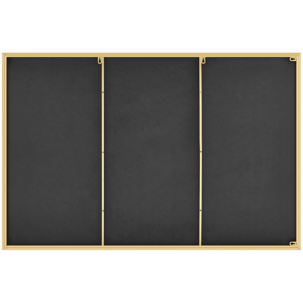 Furniturebox Austen Rectangular Gold Metal Wall Mirror 120 x 80cm Image 4
