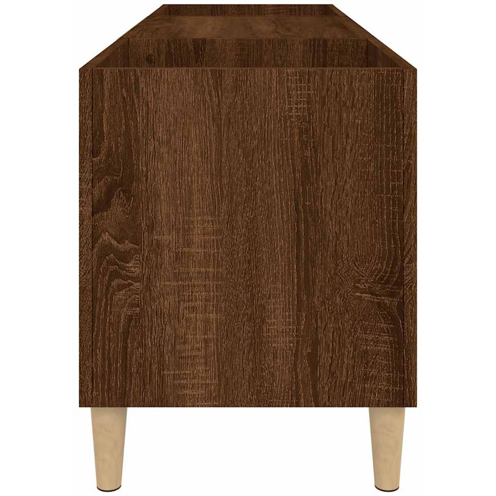 vidaXL 2 Shelf Brown Oak Record Cabinet Image 5