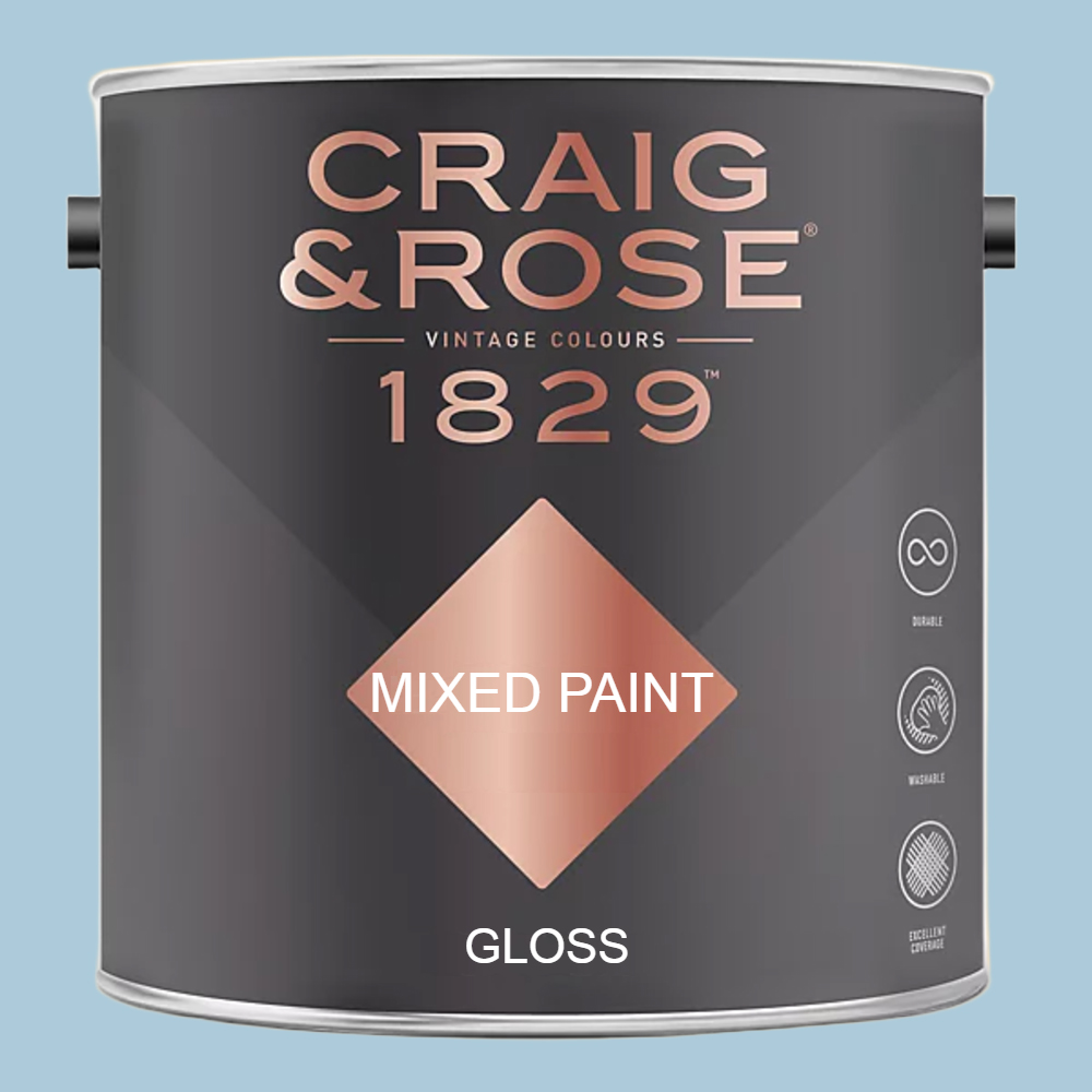 Craig & Rose 1829 Vintage Walls Wood and Metal Fresco Blue Gloss Mixed Paint 2.5L Image 2