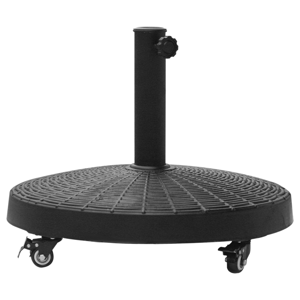 Outsunny Round Resin Parasol Base with Wheels Image 1