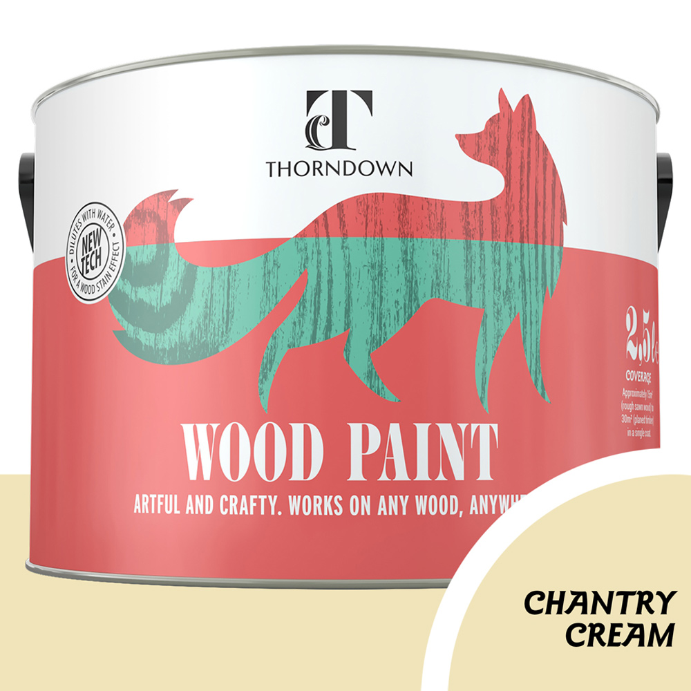 Thorndown Chantry Cream Satin Wood Paint 2.5L Image 3