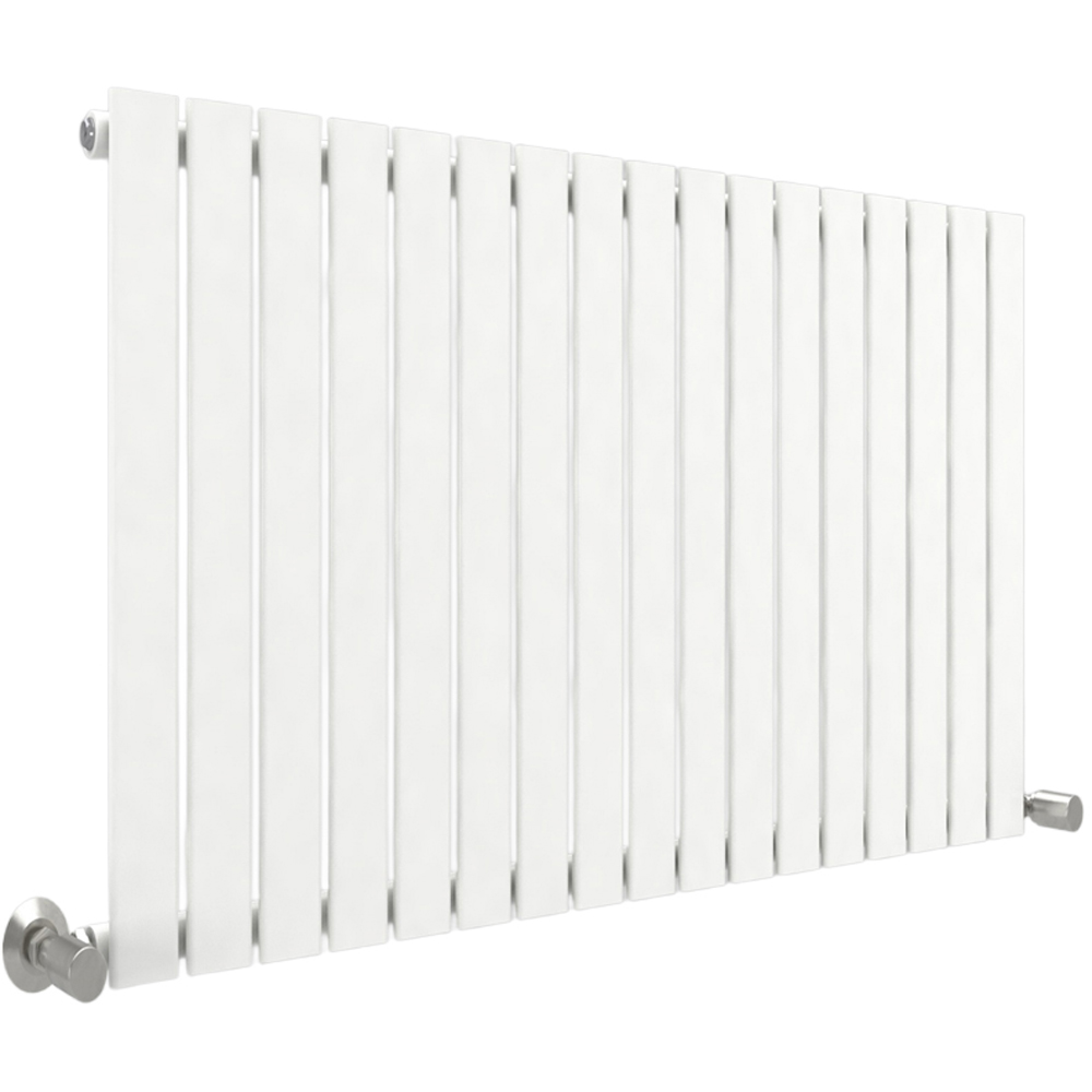 White Panel Radiators White 3705 BTU Single Flat Panel Vertical Column Radiator 600 x 1156mm ...