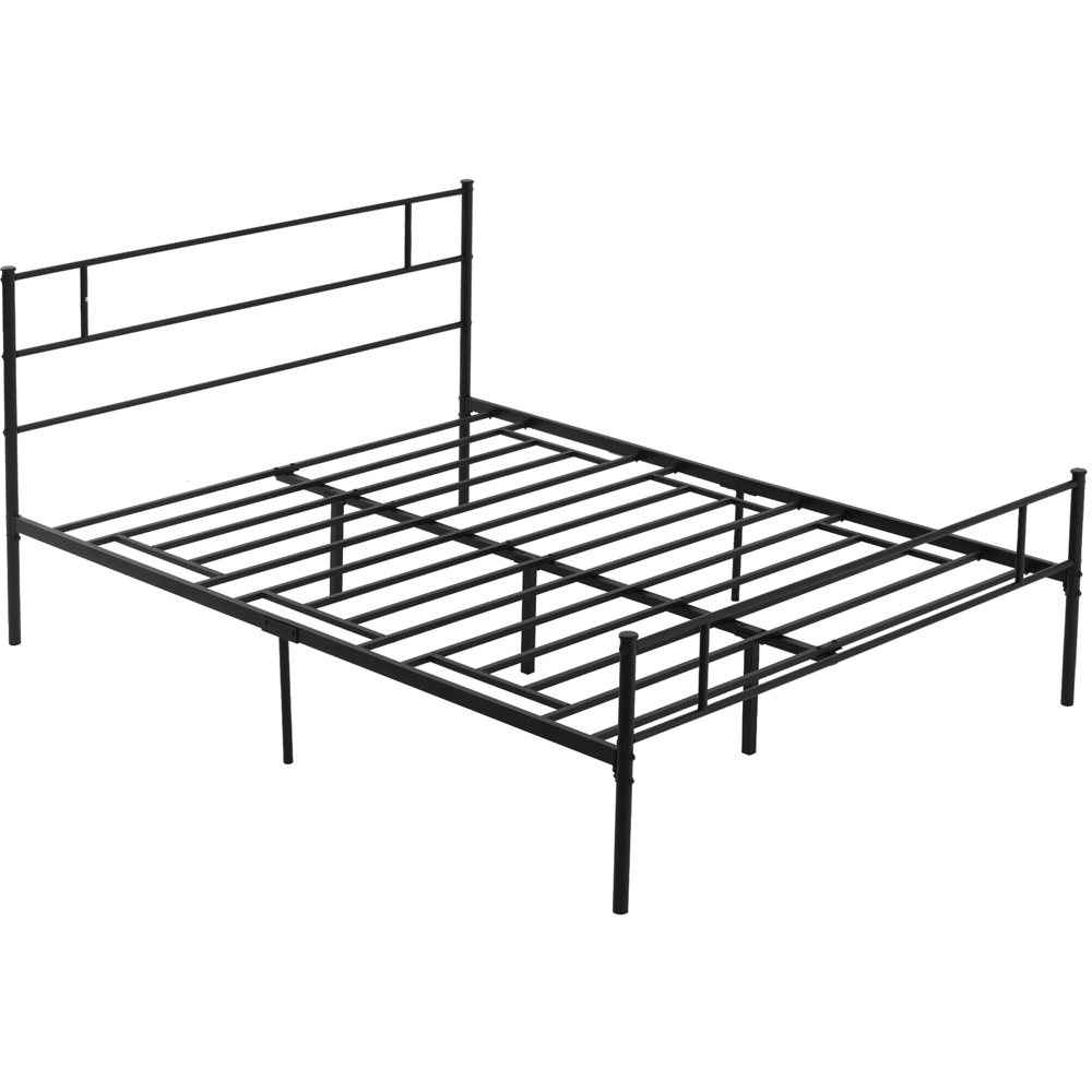 Portland King Size Black Metal Bed Frame Image 2