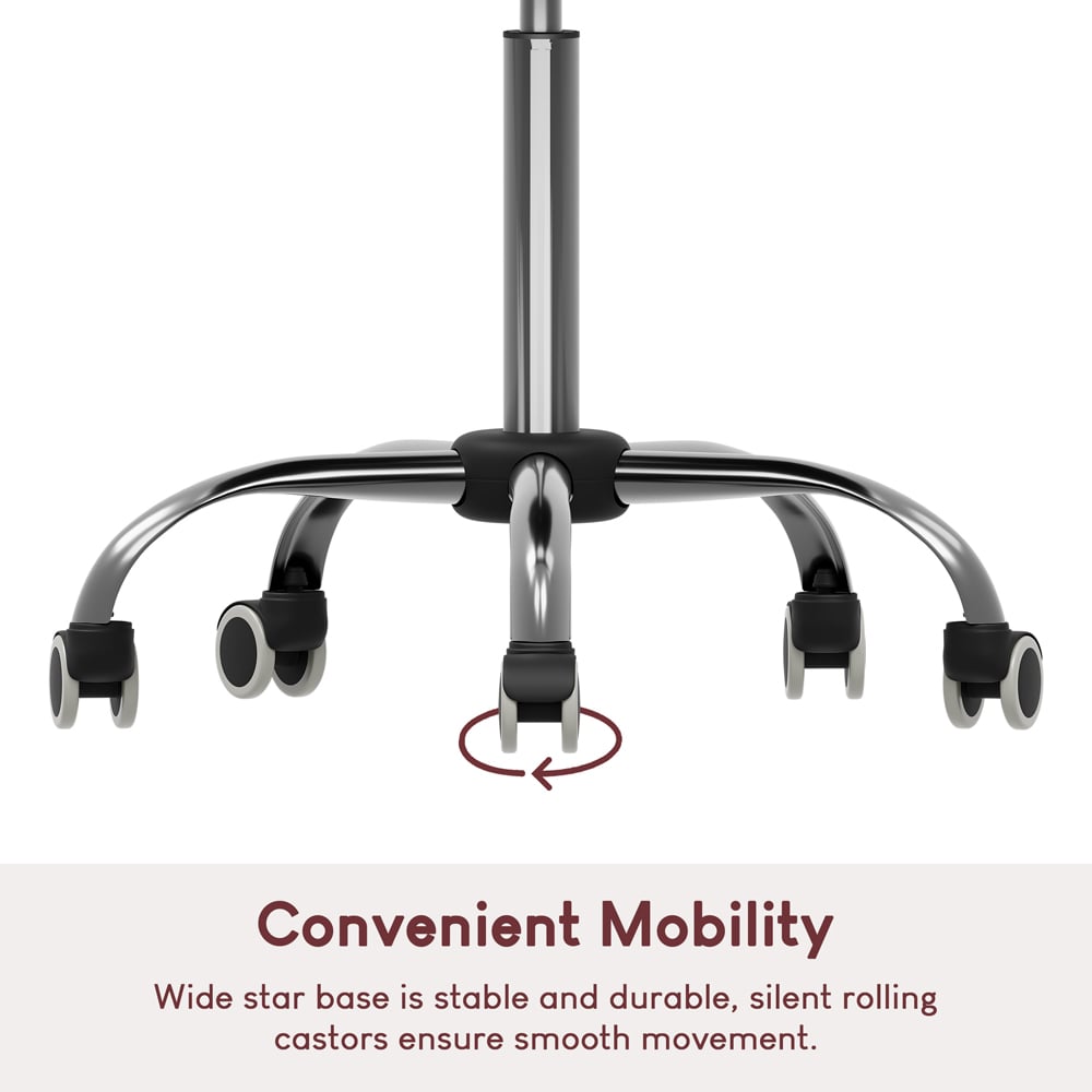 Vida Designs White PU Faux Leather Swivel Office Chair Image 6