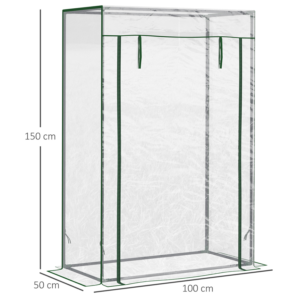 Outsunny Clear PVC 3.3 x 1.6ft Greenhouse Image 8