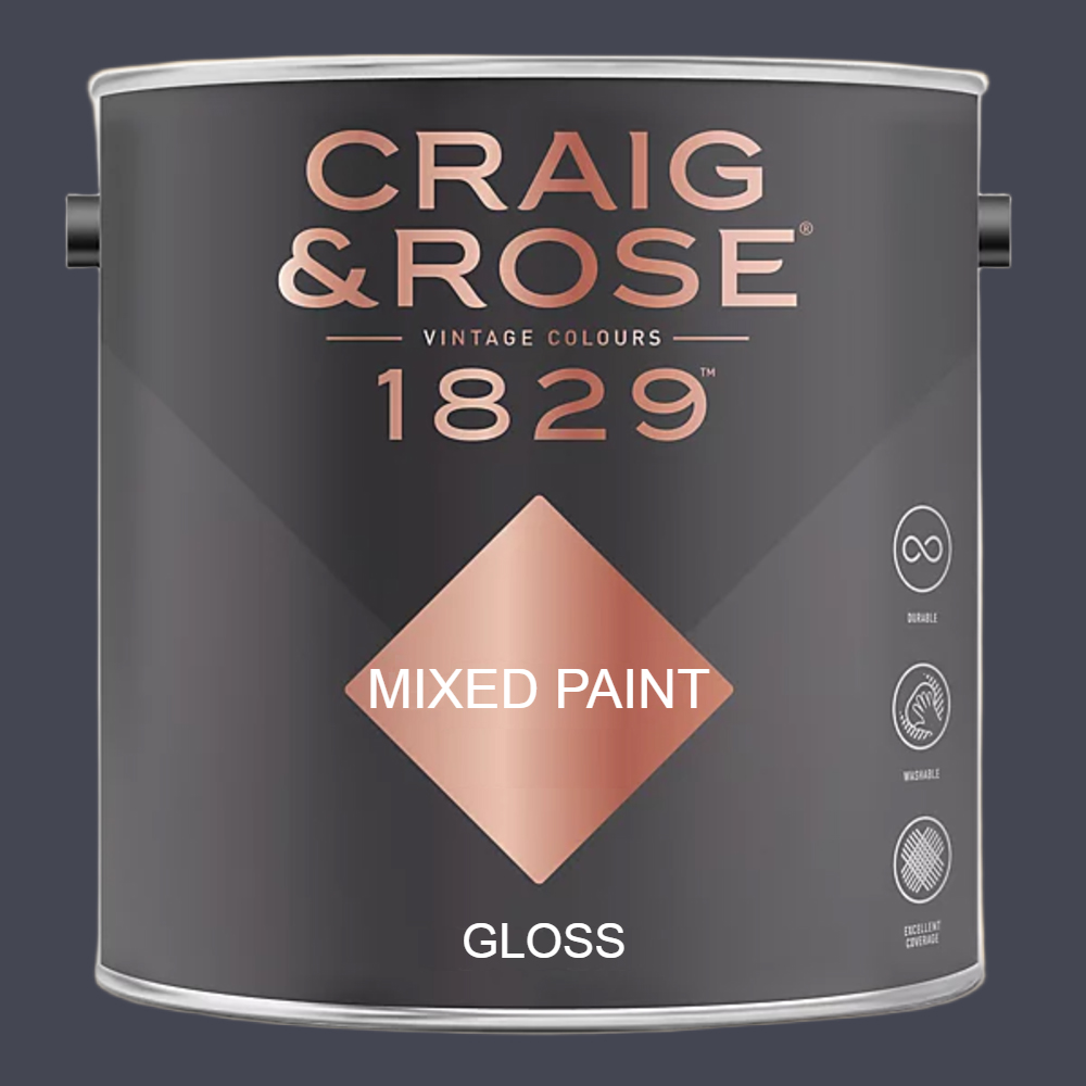 Craig & Rose 1829 Vintage Walls Wood and Metal Lido Blue Gloss Mixed Paint 2.5L Image 2