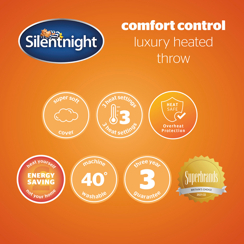Silentnight Comfort Control Grey Electric Blanket 120 x 160cm Image 9