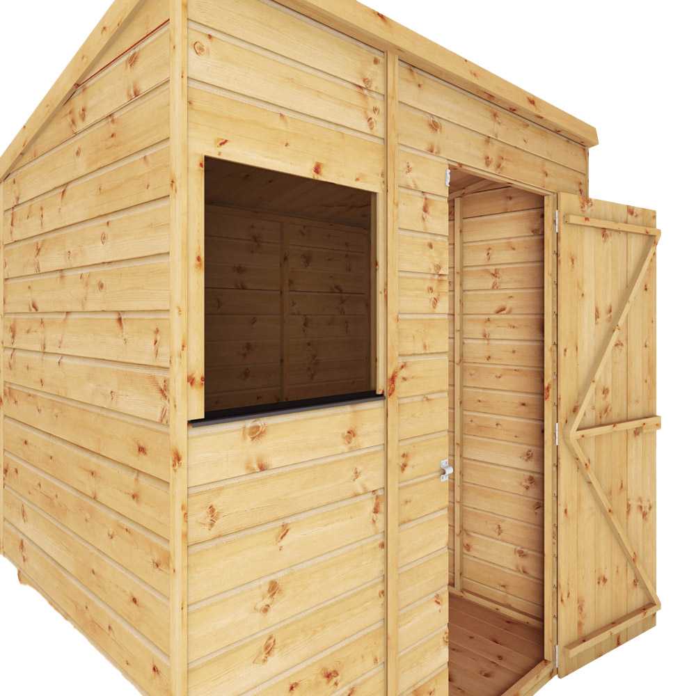 Mercia 6 x 4ft Shiplap Pent Wooden Shed Image 3