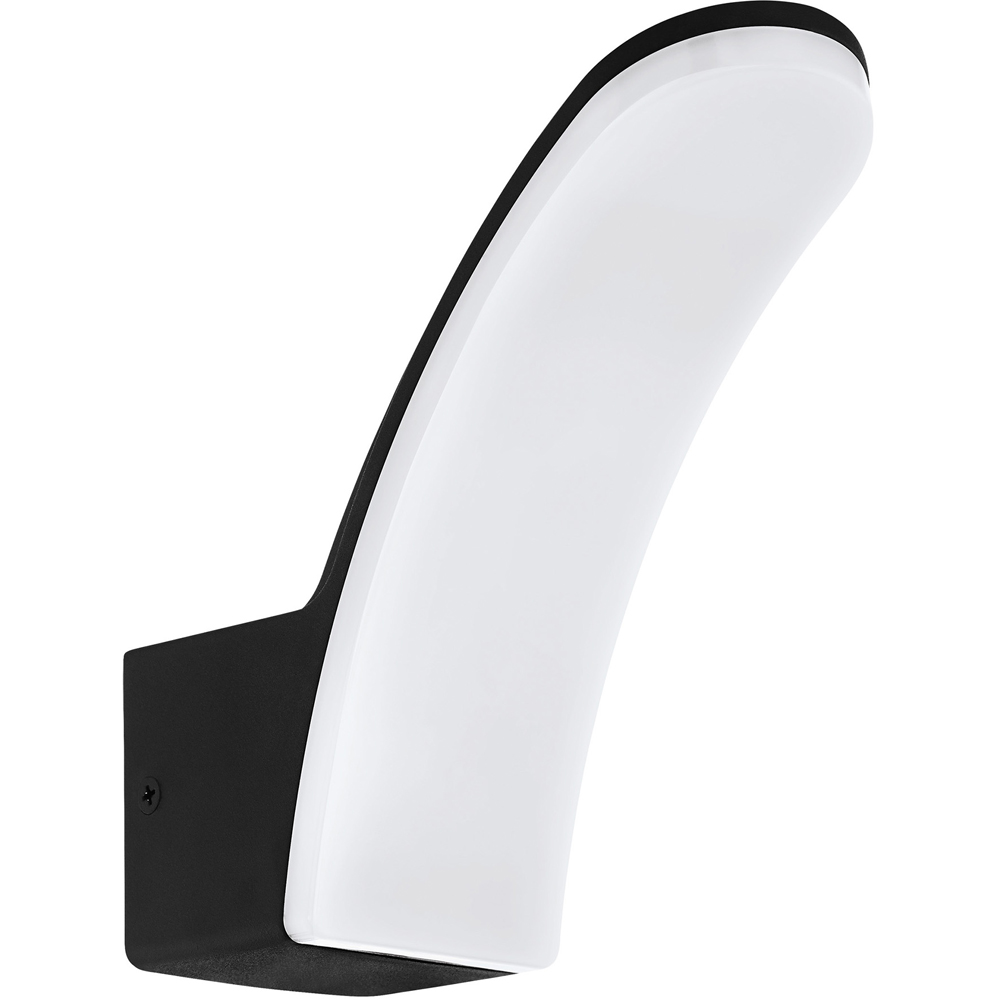 EGLO Fiumicino Aluminium and Plastic Black LED Outdoor Wall Light Image 1