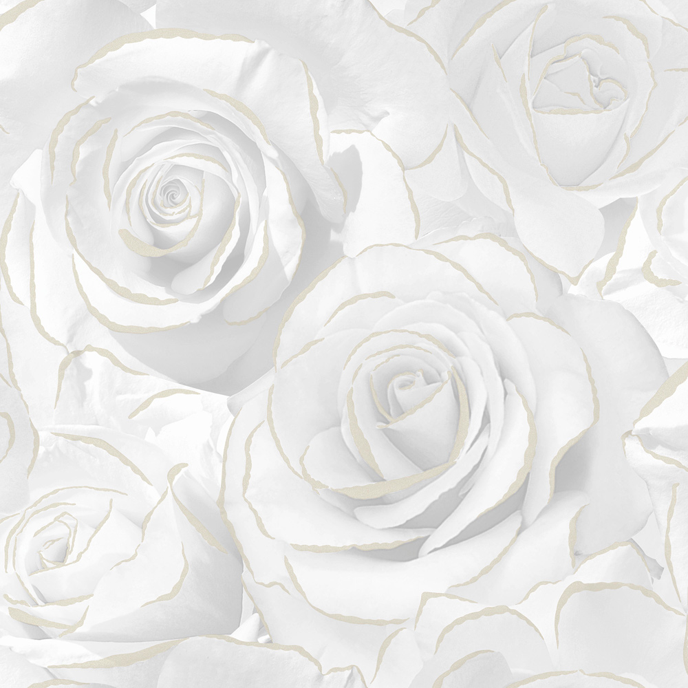 Muriva Madison Glitter White Wallpaper Image 1