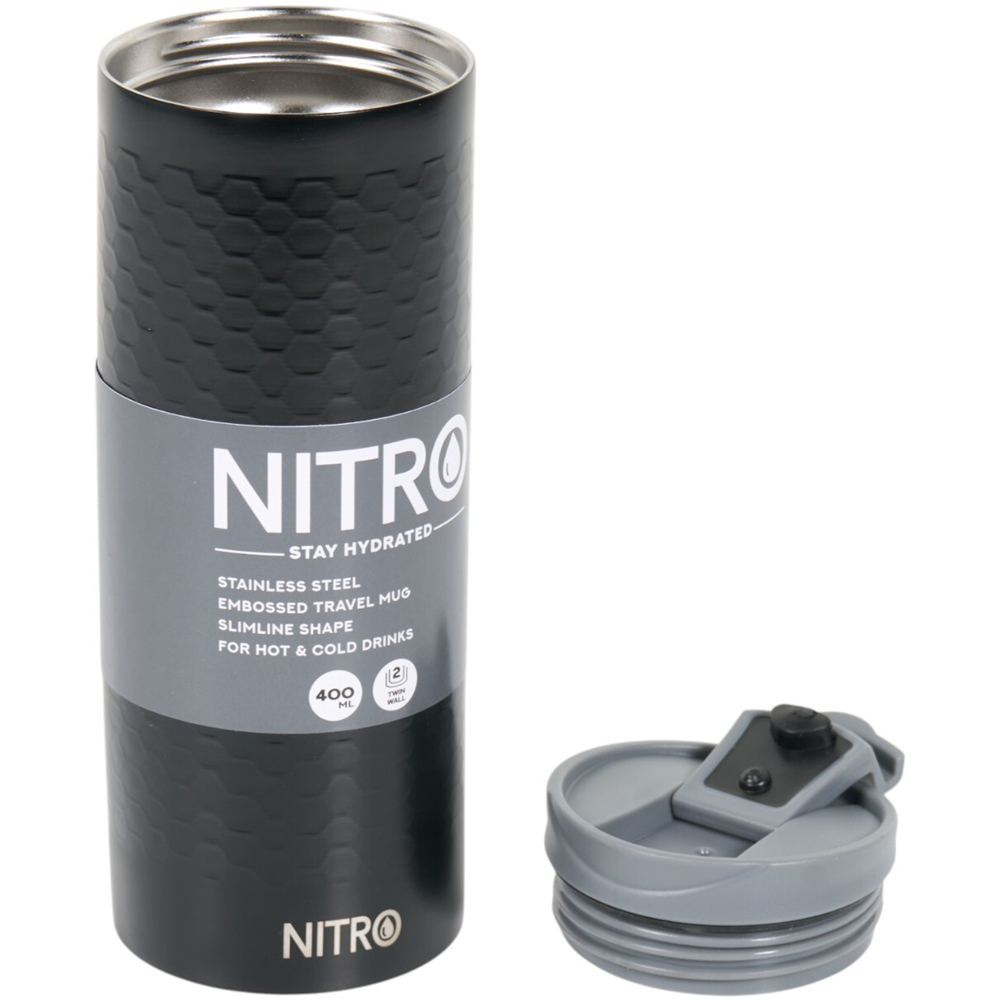 Nitro Embossed Stainless Steel Travel Mug Image 7