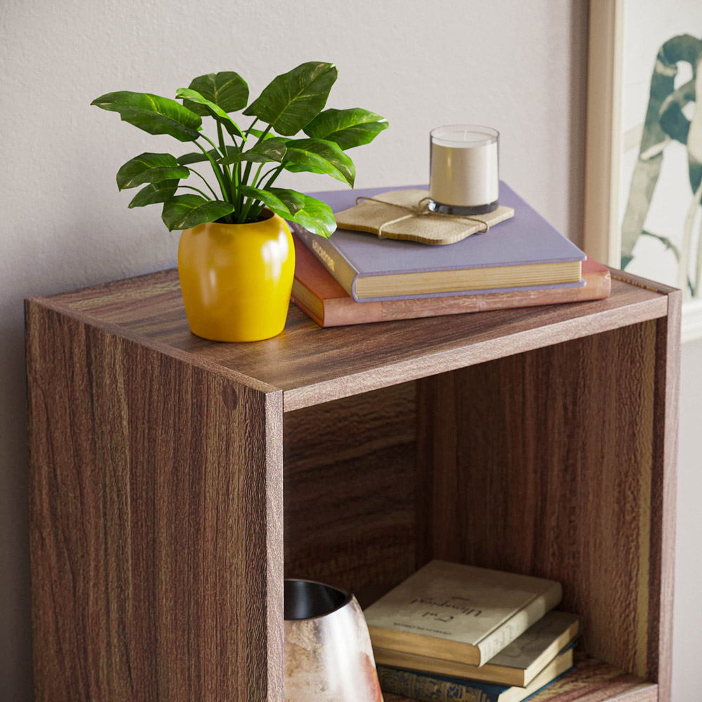 Vida Designs Oxford 4 Shelf Cube Walnut Bookcase Image 5