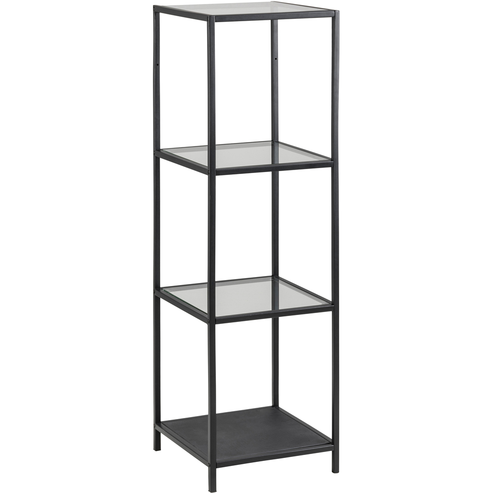 Florence Seaford 3 Shelf Black Metal Bookcase Image 2