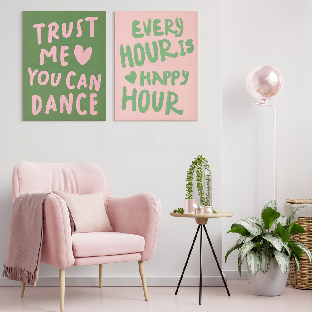 Textured Fun Slogan Printed Canvas Image 2