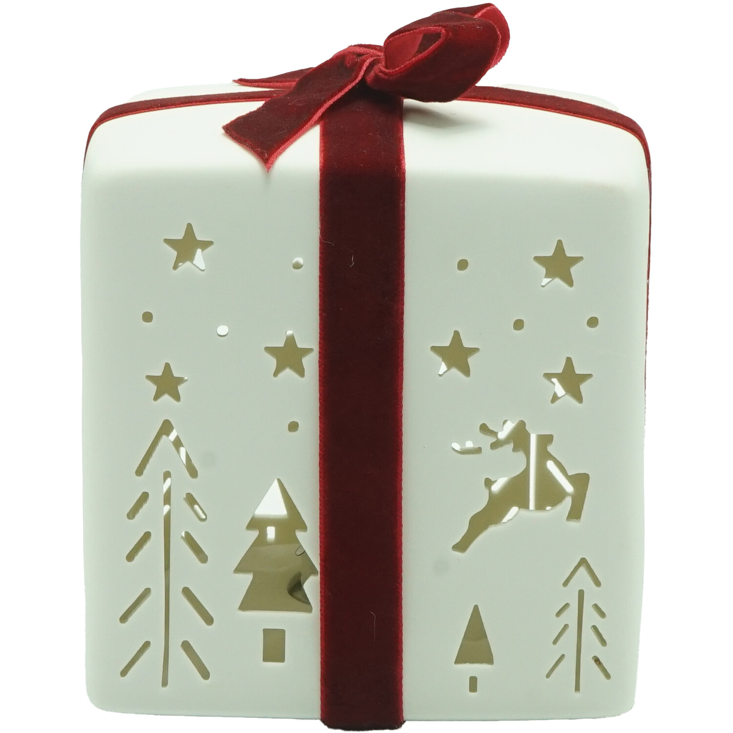 LED Decorative Present White and Red Image 6