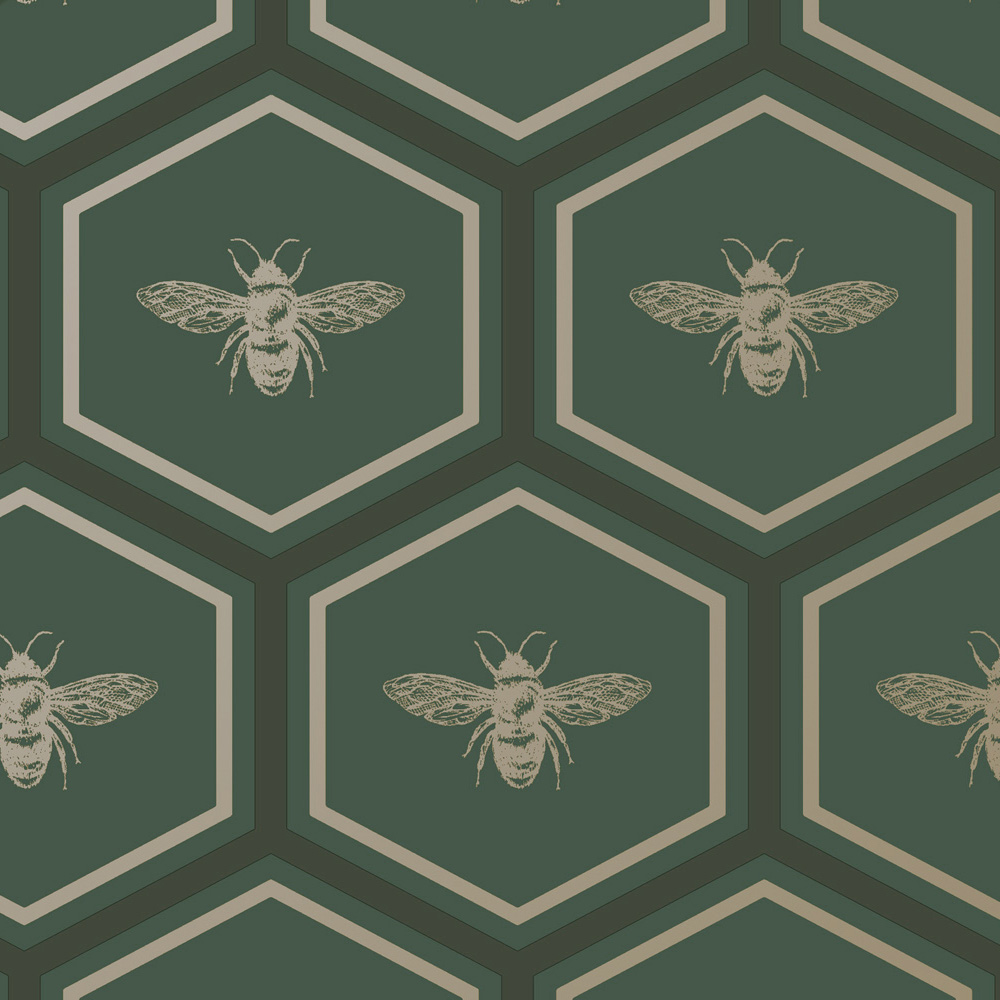 Holden Decor Bee Panel Green Wallpaper Image 3