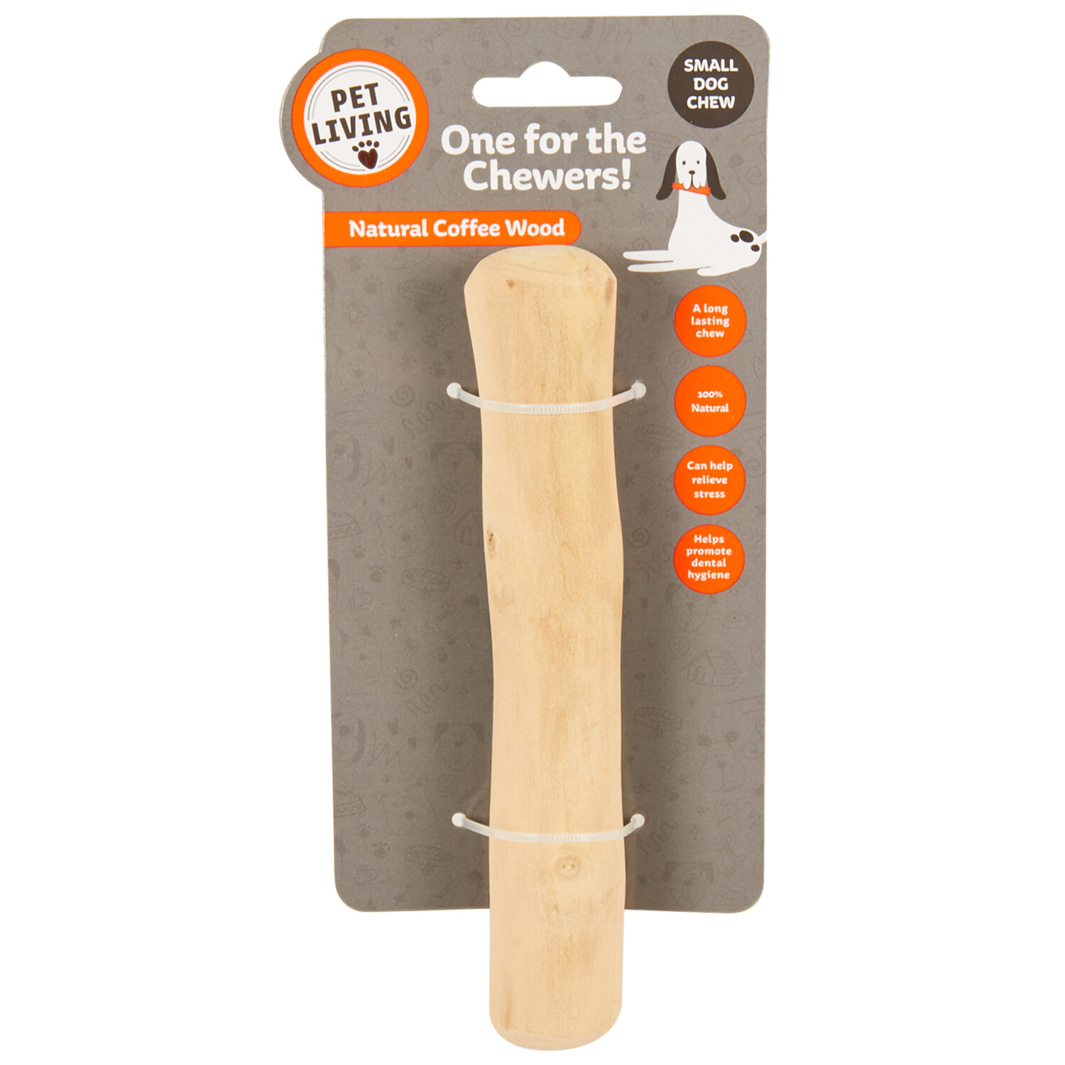 Natural Coffee Wood Dog Chew - Brown Image 1