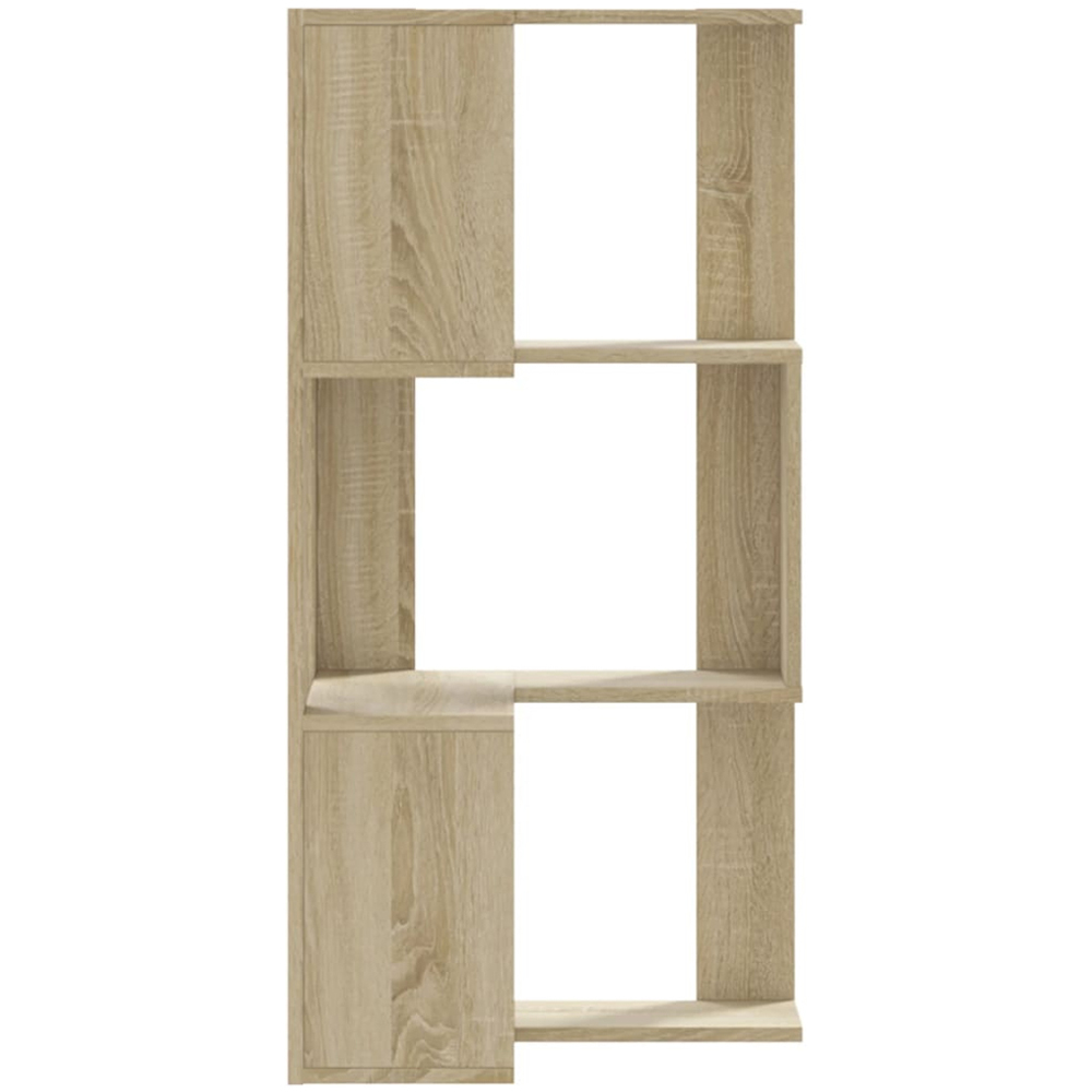 vidaXL 3 Shelf Sonoma Oak Corner Bookcase Image 4