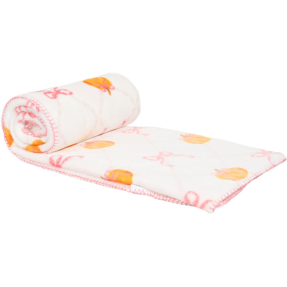 Pretty Bow Pumpkins Sherpa Throw Image 3