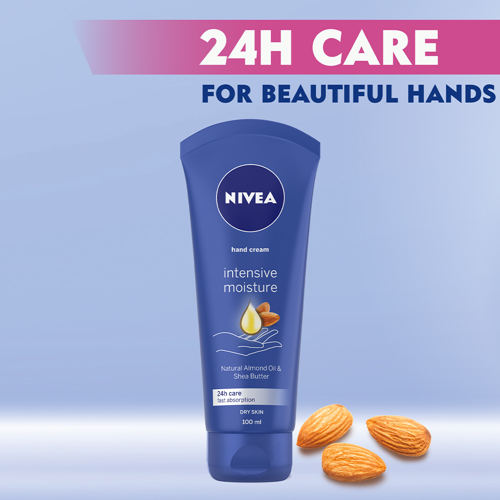 Nivea Almond Oil & Shea Butter Intensive Hand Cream for Dry Skin 100ml Image 2