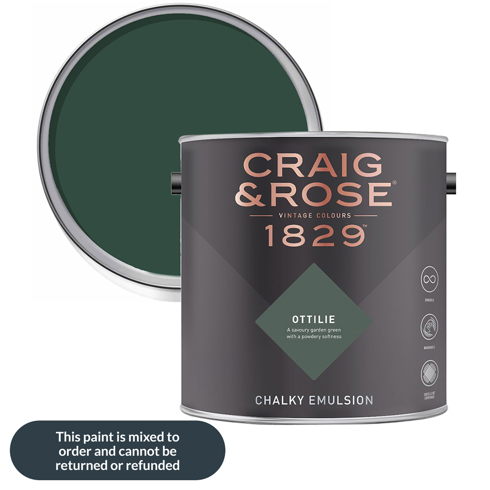 Craig & Rose Walls and Ceilings Ottilie Chalky Matt Emulsion Paint 2.5L Image 1