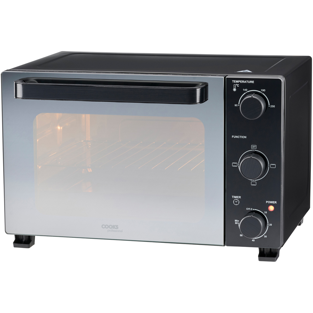 Cooks Professional K433 Black Counter Top 28L Mini Oven Grill Image 3