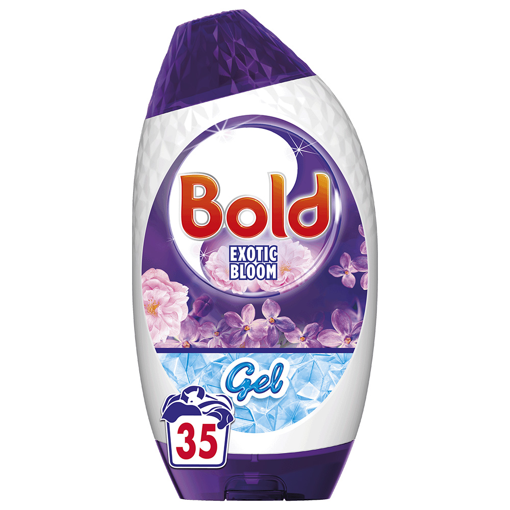 Bold 2 in 1 Exotic Bloom Washing Liquid Detergent Gel 35 Washes 1.23L Image 1