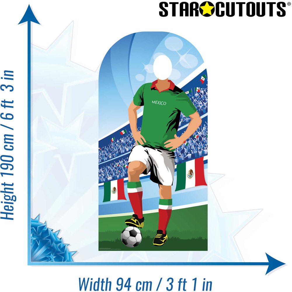 Star Cutouts Ltd Mexico World Cup Football Stand-In Cutout 6.2ft Image 5