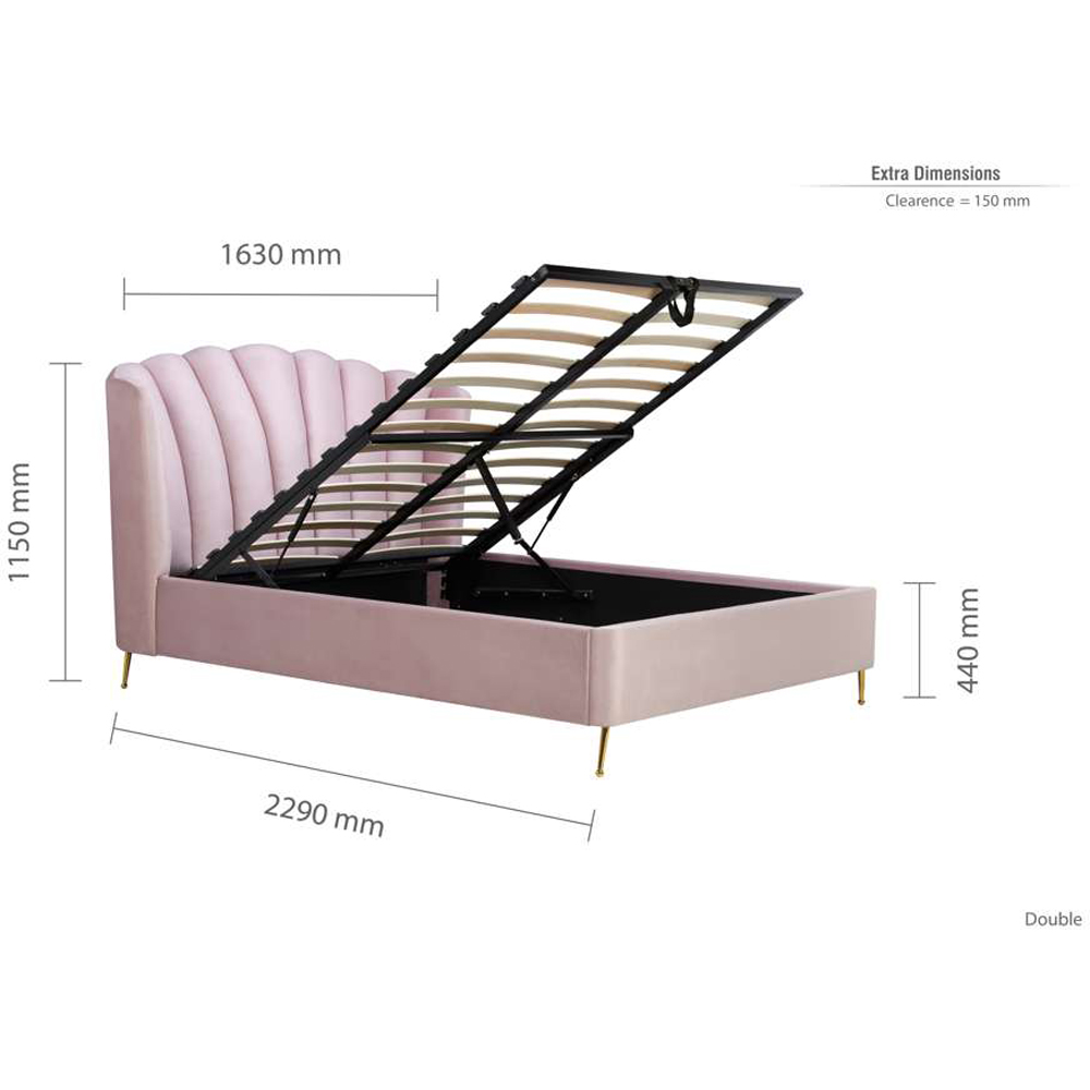 Birlea Lottie Double Pink Ottoman Bed Image 8