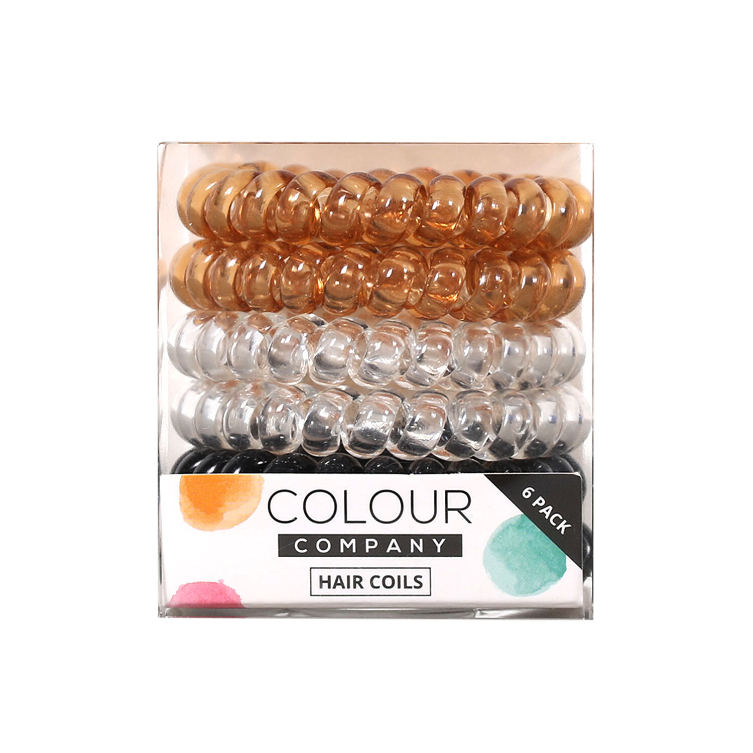 Pack of 6 Colour Hair Coils Image