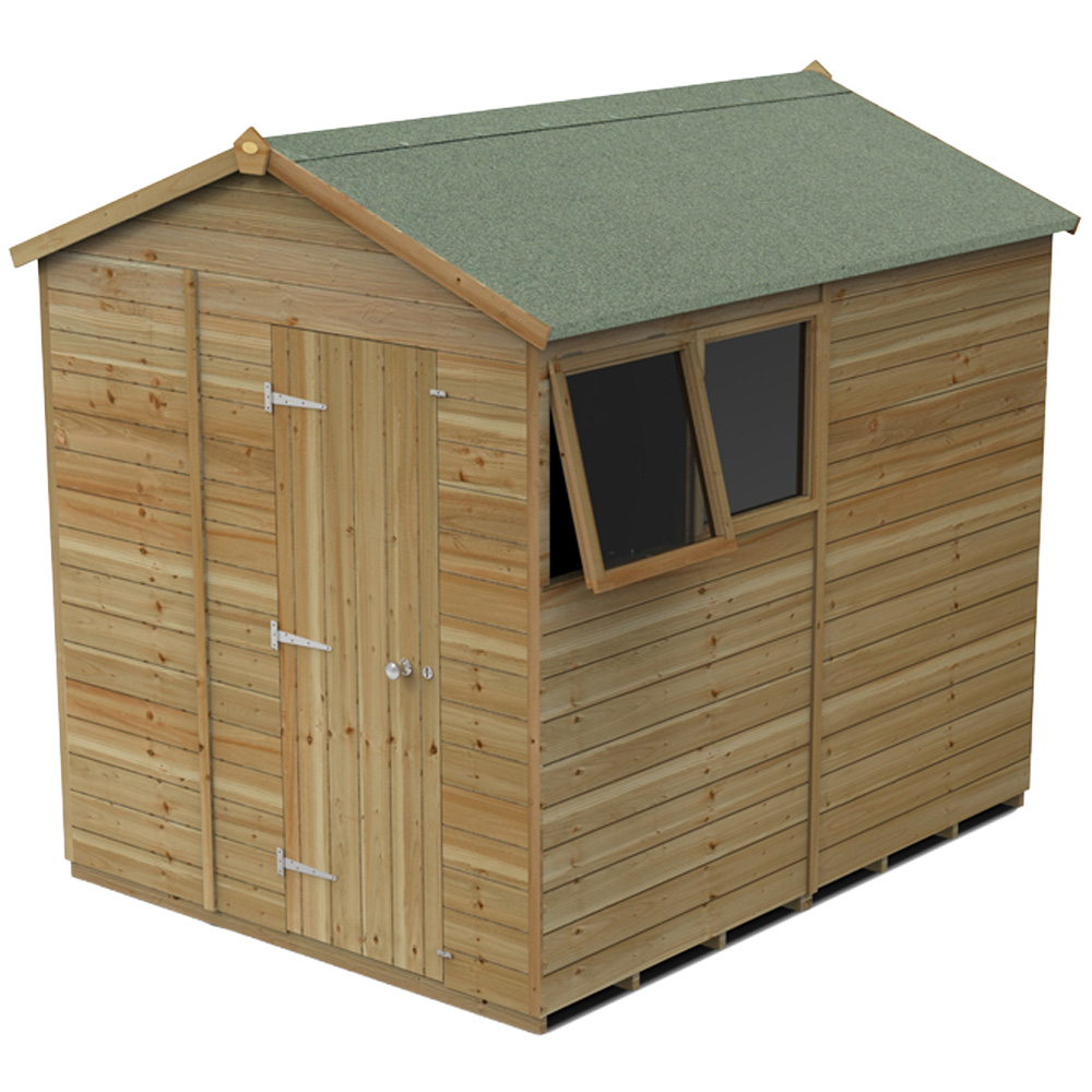 Forest Garden Timberdale 6 x 8ft Single Opening Apex Shed Image 1