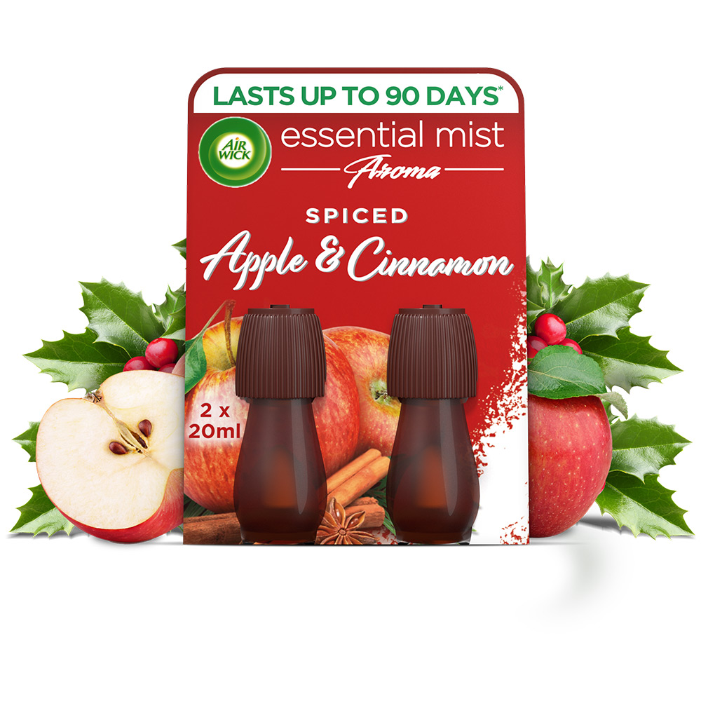 Air Wick Spiced Apple and Cinnamon Essential Mist Twin Refill Image 3