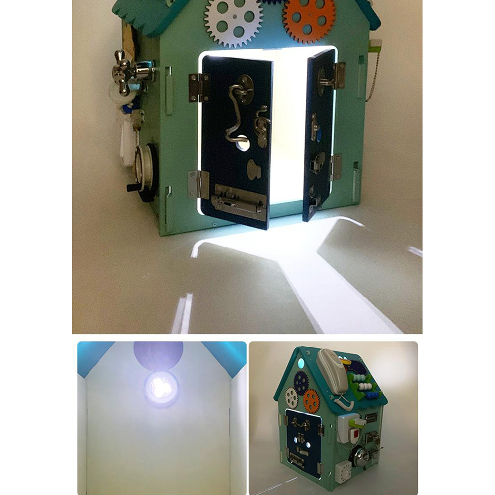 Dyzi Montessori Blue Busy House Sensory Educational Toys Image 5